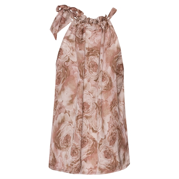 Karmamia Ruffle Tie Top, Blush Rose